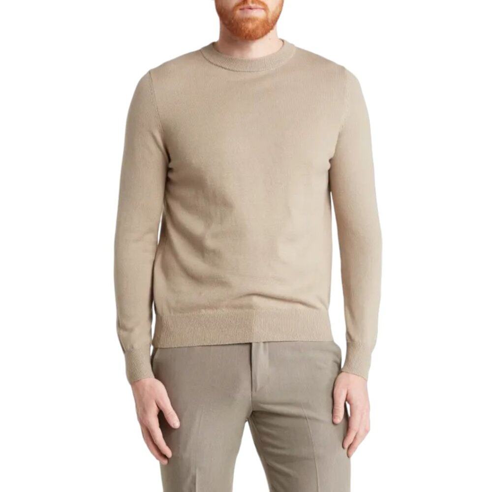 Jeff The Phil Crewneck Sweater Wheat Size Small NWT $175 MSRP